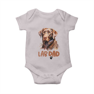 Chocolate Labrador Retriever Dad Baby Onesie Dog Lover Gift TS12 Ice Gray Print Your Wear