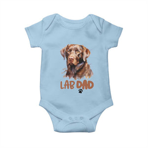 Chocolate Labrador Retriever Dad Baby Onesie Dog Lover Gift TS12 Light Blue Print Your Wear