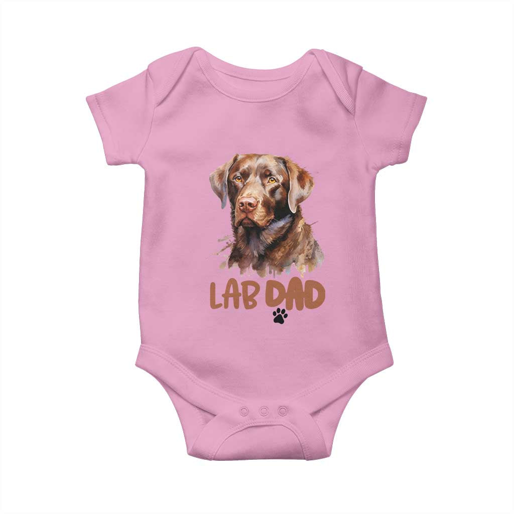 Chocolate Labrador Retriever Dad Baby Onesie Dog Lover Gift TS12 Light Pink Print Your Wear