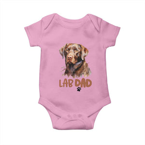 Chocolate Labrador Retriever Dad Baby Onesie Dog Lover Gift TS12 Light Pink Print Your Wear