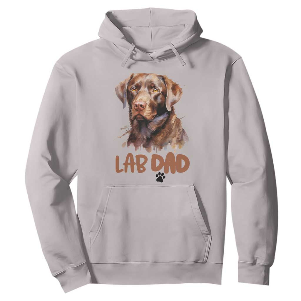 Chocolate Labrador Retriever Dad Hoodie Dog Lover Gift TS12 Ice Gray Print Your Wear