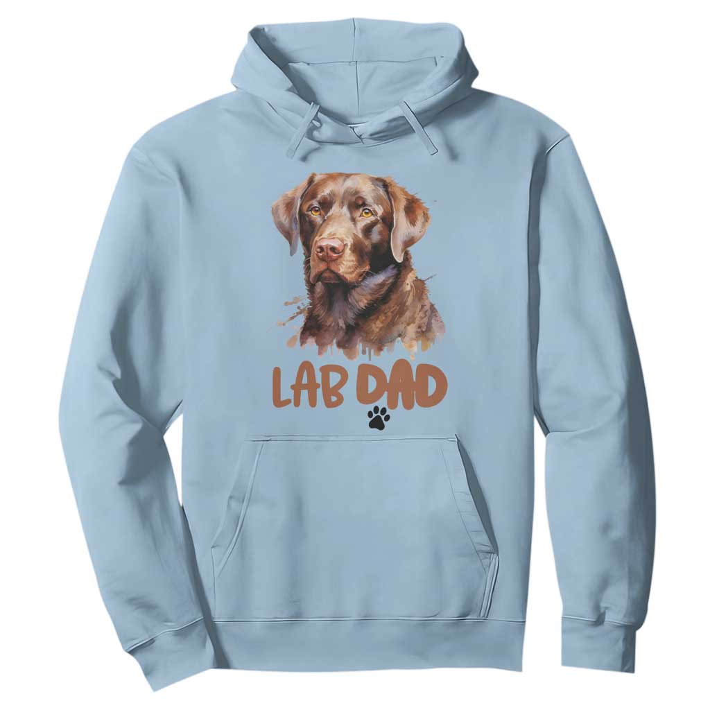 Chocolate Labrador Retriever Dad Hoodie Dog Lover Gift TS12 Light Blue Print Your Wear