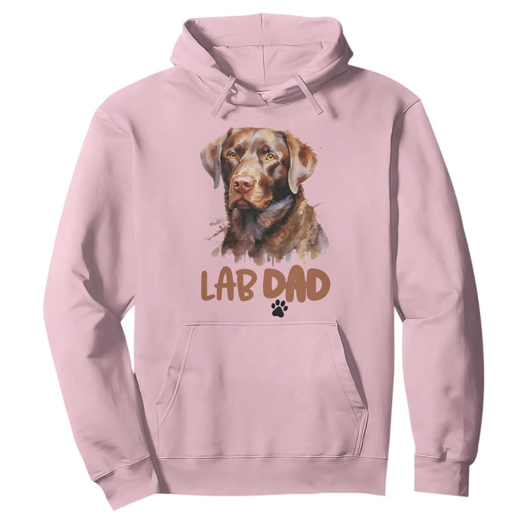 Chocolate Labrador Retriever Dad Hoodie Dog Lover Gift TS12 Light Pink Print Your Wear