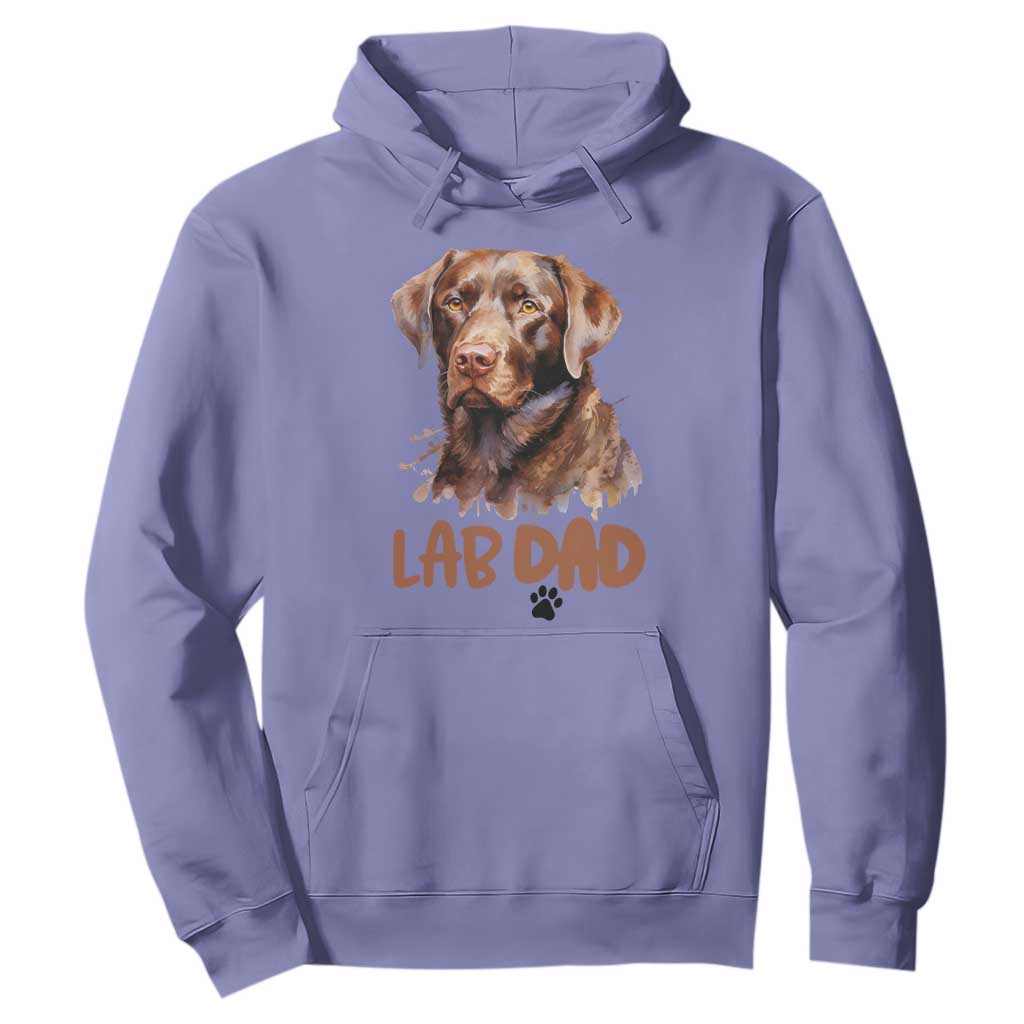 Chocolate Labrador Retriever Dad Hoodie Dog Lover Gift TS12 Violet Print Your Wear