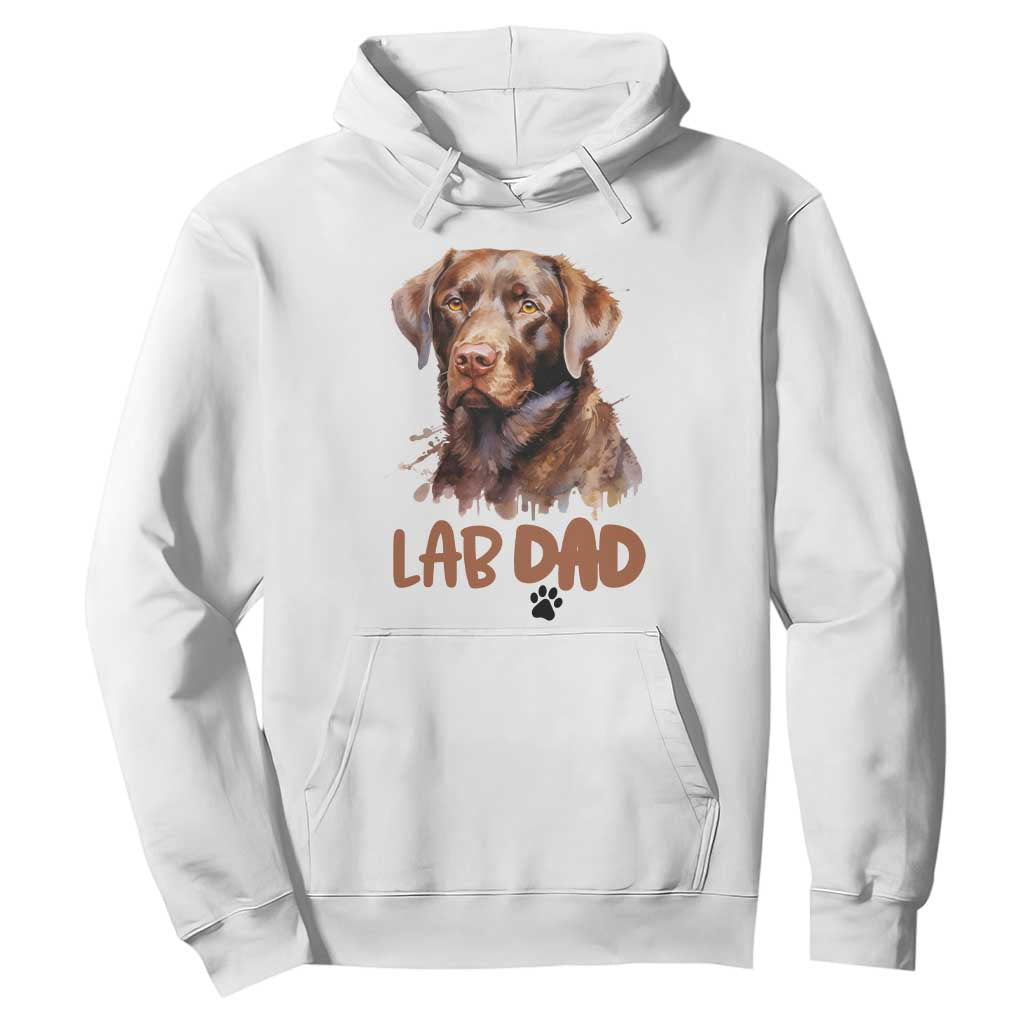 Chocolate Labrador Retriever Dad Hoodie Dog Lover Gift TS12 White Print Your Wear