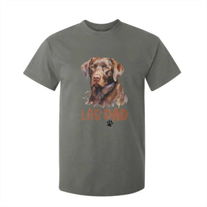 Chocolate Labrador Retriever Dad T Shirt For Kid Dog Lover Gift TS12 Military Green Print Your Wear