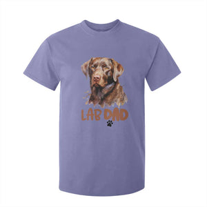 Chocolate Labrador Retriever Dad T Shirt For Kid Dog Lover Gift TS12 Violet Print Your Wear
