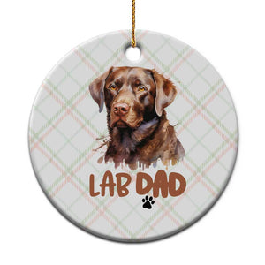 Chocolate Labrador Retriever Dad Ceramic Ornament Dog Lover Gift TS12 1pc Christmas Plaid Print Your Wear