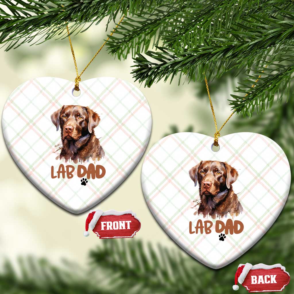 Chocolate Labrador Retriever Dad Ceramic Ornament Dog Lover Gift TS12 Print Your Wear