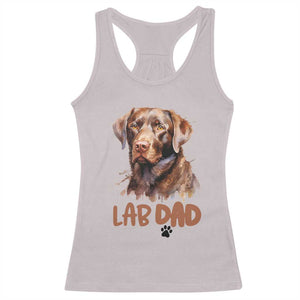 Chocolate Labrador Retriever Dad Racerback Tank Top Dog Lover Gift TS12 Ice Gray Print Your Wear