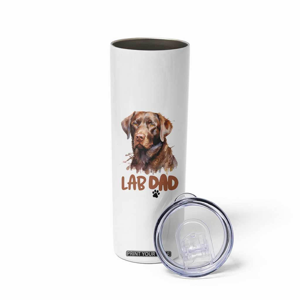 Chocolate Labrador Retriever Dad Skinny Tumbler Dog Lover Gift TS12 Print Your Wear