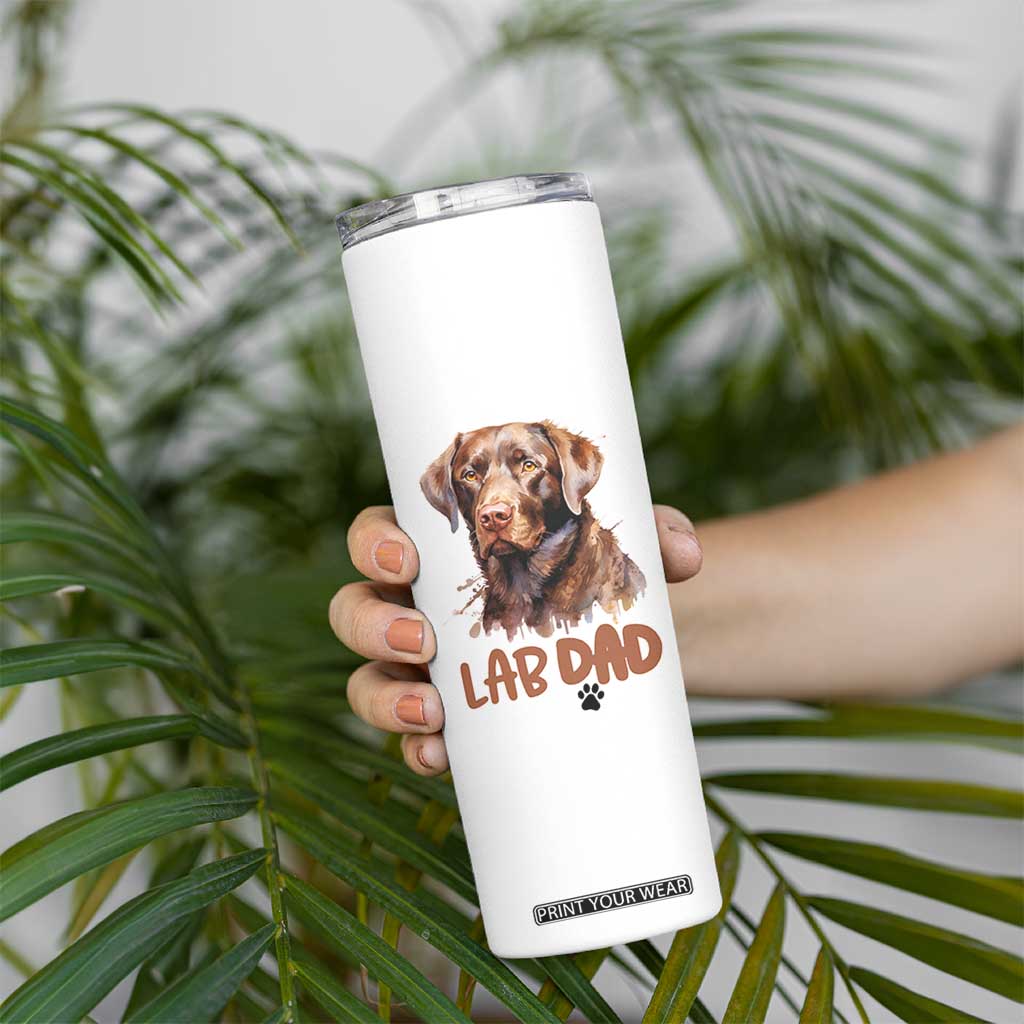 Chocolate Labrador Retriever Dad Skinny Tumbler Dog Lover Gift TS12 Print Your Wear
