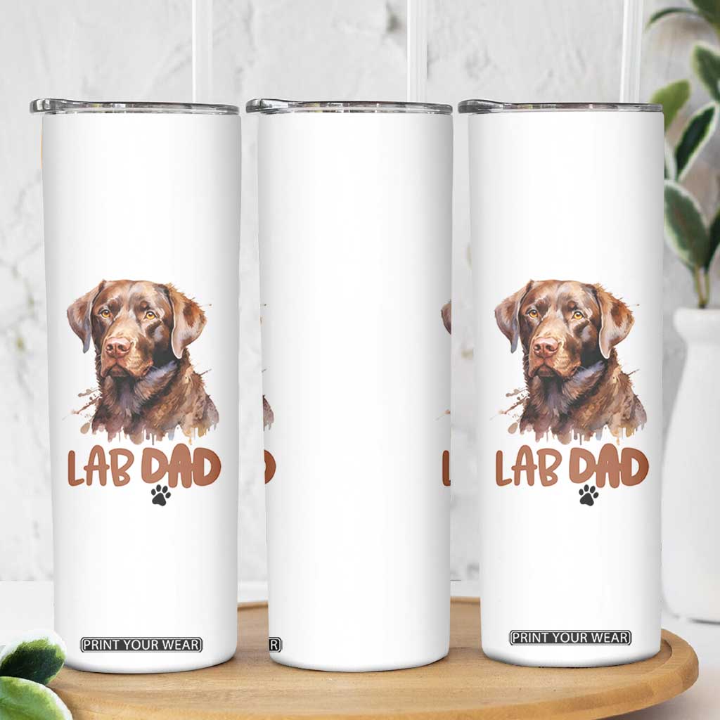 Chocolate Labrador Retriever Dad Skinny Tumbler Dog Lover Gift TS12 Print Your Wear