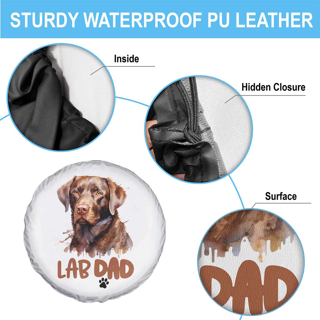 Chocolate Labrador Retriever Dad Spare Tire Cover Dog Lover Gift TS12 Print Your Wear