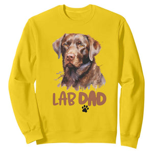 Chocolate Labrador Retriever Dad Sweatshirt Dog Lover Gift TS12 Daisy Print Your Wear