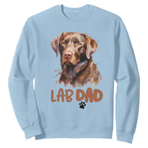 Chocolate Labrador Retriever Dad Sweatshirt Dog Lover Gift TS12 Light Blue Print Your Wear