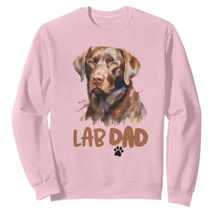 Chocolate Labrador Retriever Dad Sweatshirt Dog Lover Gift TS12 Light Pink Print Your Wear