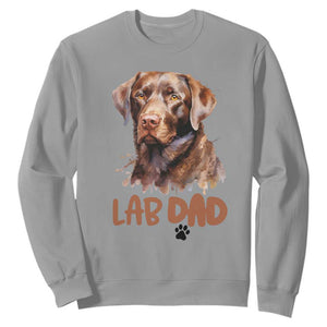 Chocolate Labrador Retriever Dad Sweatshirt Dog Lover Gift TS12 Sport Gray Print Your Wear