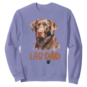 Chocolate Labrador Retriever Dad Sweatshirt Dog Lover Gift TS12 Violet Print Your Wear