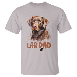 Chocolate Labrador Retriever Dad T Shirt Dog Lover Gift TS12 Ice Gray Print Your Wear