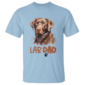 Chocolate Labrador Retriever Dad T Shirt Dog Lover Gift TS12 Light Blue Print Your Wear
