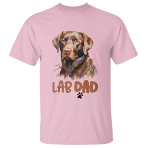 Chocolate Labrador Retriever Dad T Shirt Dog Lover Gift TS12 Light Pink Print Your Wear