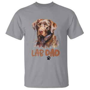 Chocolate Labrador Retriever Dad T Shirt Dog Lover Gift TS12 Sport Gray Print Your Wear