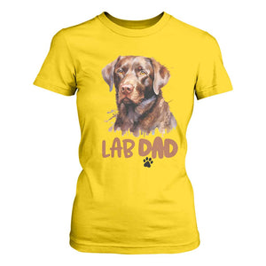 Chocolate Labrador Retriever Dad T Shirt For Women Dog Lover Gift TS12 Daisy Print Your Wear