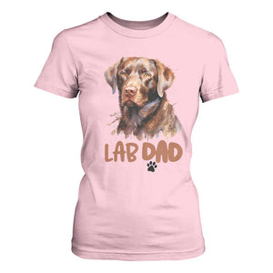Chocolate Labrador Retriever Dad T Shirt For Women Dog Lover Gift TS12 Light Pink Print Your Wear