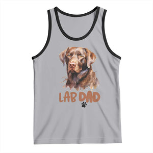 Chocolate Labrador Retriever Dad Tank Top Dog Lover Gift TS12 Athletic Heather Black Print Your Wear