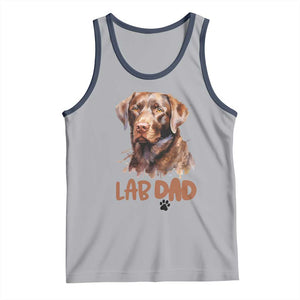 Chocolate Labrador Retriever Dad Tank Top Dog Lover Gift TS12 Athletic Heather Navy Print Your Wear