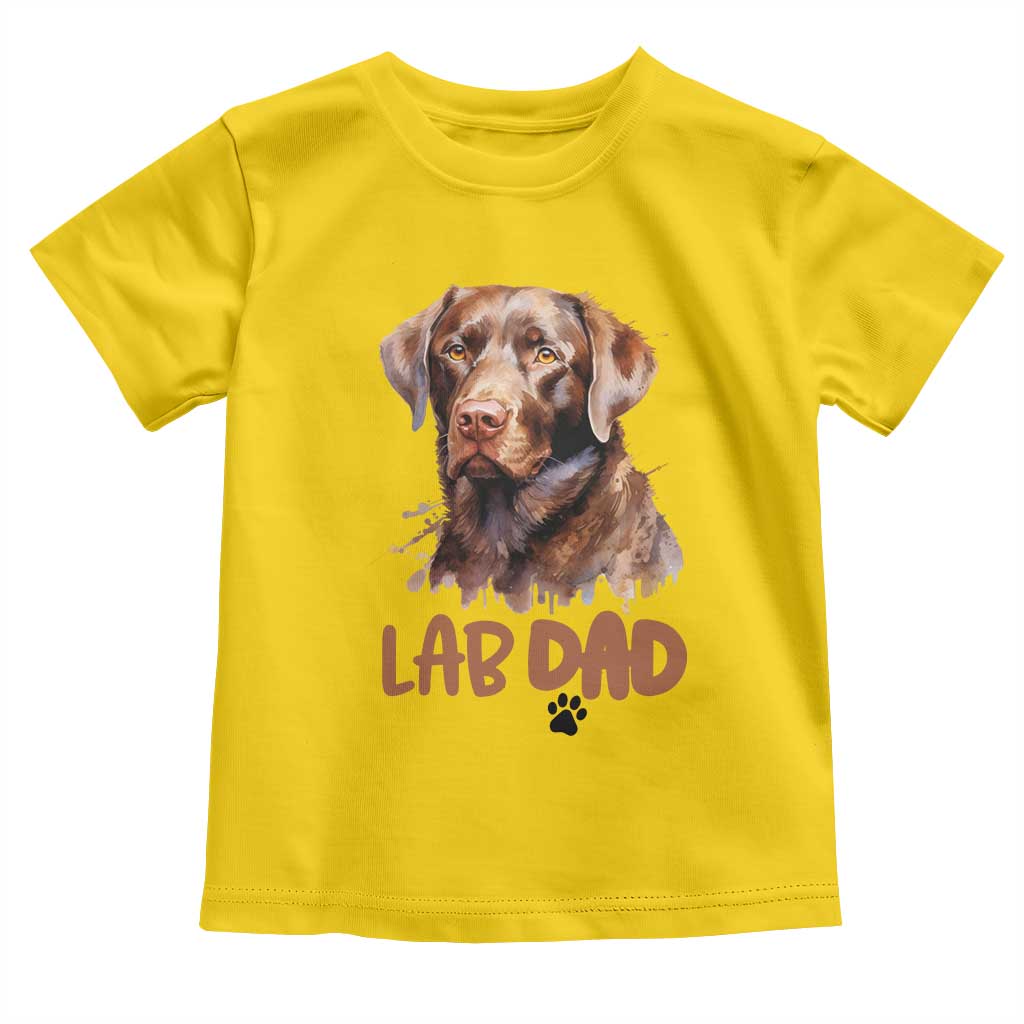 Chocolate Labrador Retriever Dad Toddler T Shirt Dog Lover Gift TS12 Daisy Print Your Wear
