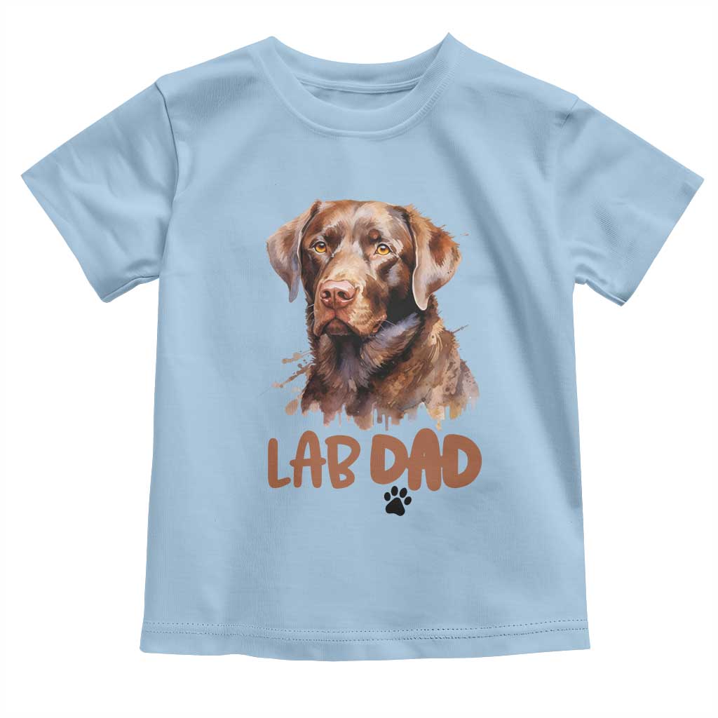Chocolate Labrador Retriever Dad Toddler T Shirt Dog Lover Gift TS12 Light Blue Print Your Wear