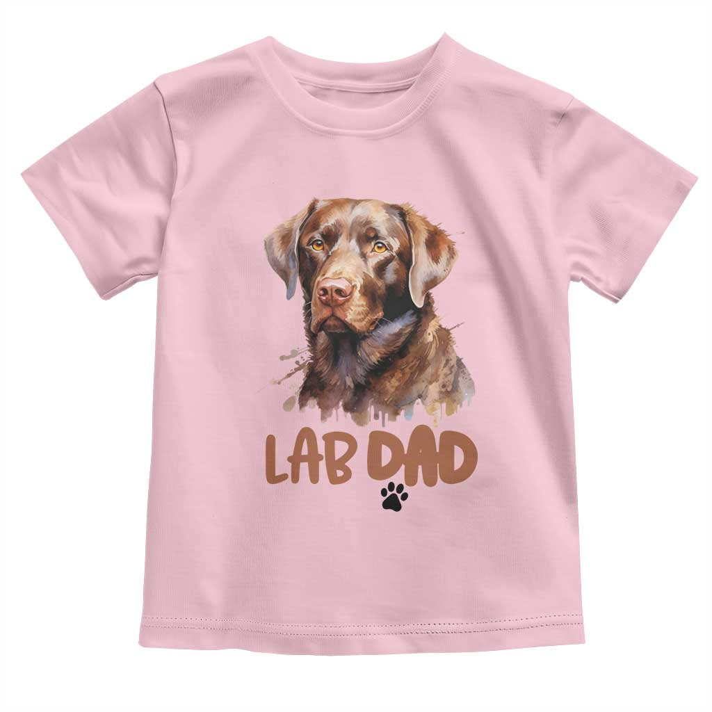 Chocolate Labrador Retriever Dad Toddler T Shirt Dog Lover Gift TS12 Light Pink Print Your Wear