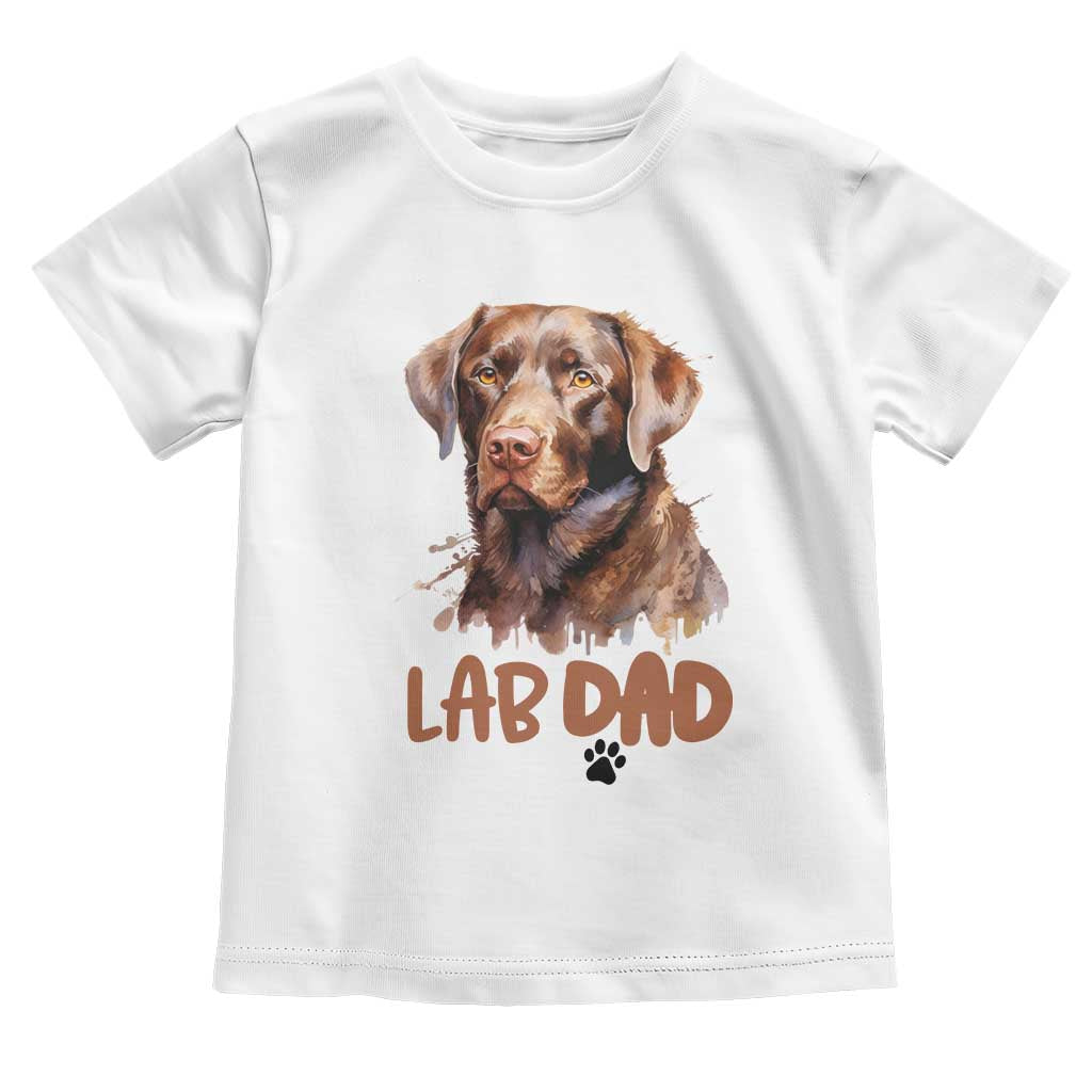 Chocolate Labrador Retriever Dad Toddler T Shirt Dog Lover Gift TS12 White Print Your Wear