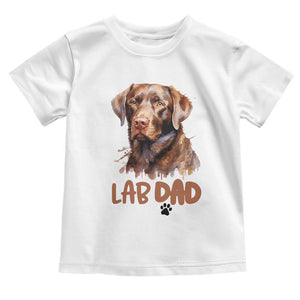Chocolate Labrador Retriever Dad Toddler T Shirt Dog Lover Gift TS12 White Print Your Wear