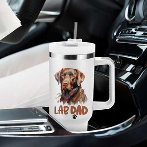 Chocolate Labrador Retriever Dad Tumbler With Handle Dog Lover Gift TS12 Print Your Wear