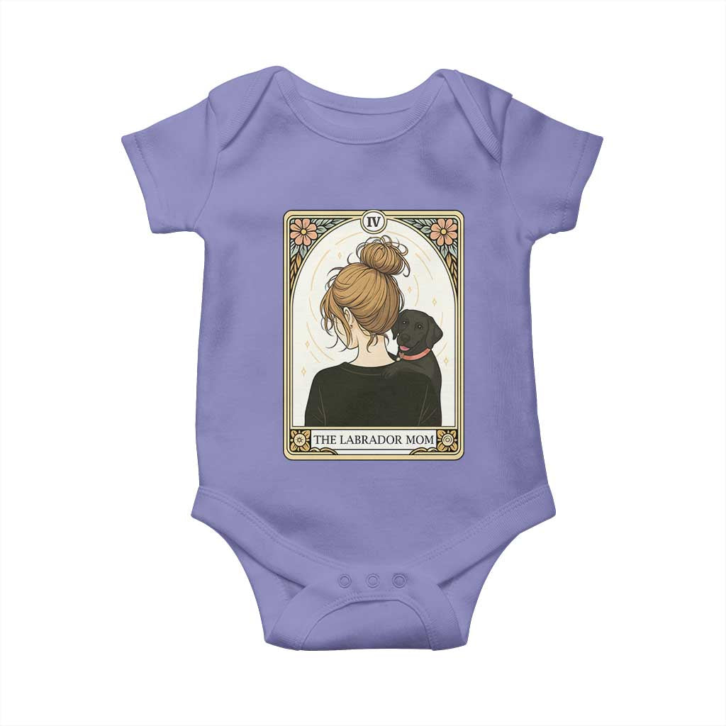 Black Labrador Mom Baby Onesie Funny Tarot Card Dog Lover Gift TS12 Violet Print Your Wear