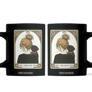 Black Labrador Mom Coffee Mug Funny Tarot Card Dog Lover Gift TS12 Black Print Your Wear