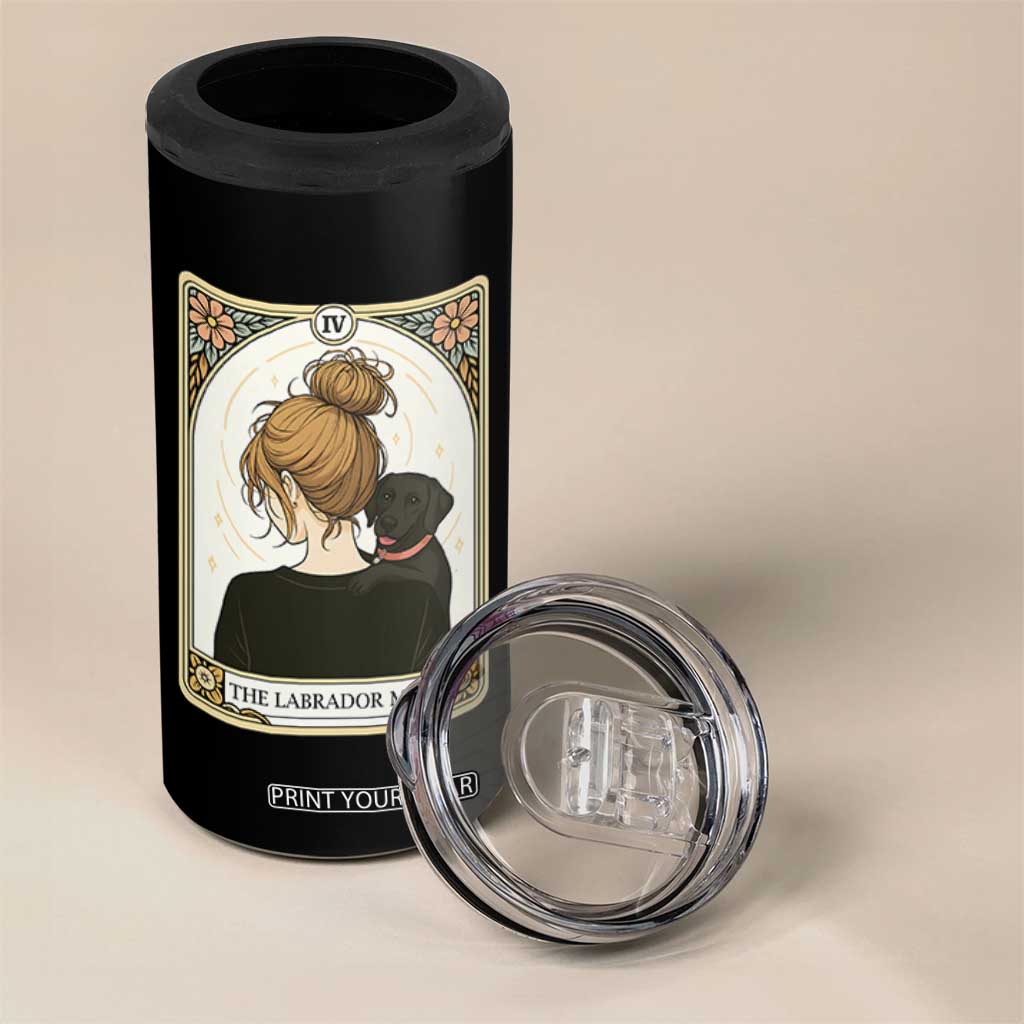 Black Labrador Mom 4 in 1 Can Cooler Tumbler Funny Tarot Card Dog Lover Gift TS12 Print Your Wear