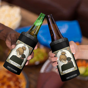 Black Labrador Mom 4 in 1 Can Cooler Tumbler Funny Tarot Card Dog Lover Gift TS12 Print Your Wear