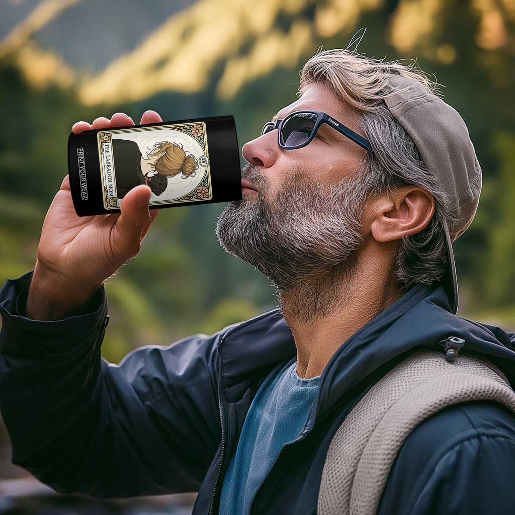 Black Labrador Mom 4 in 1 Can Cooler Tumbler Funny Tarot Card Dog Lover Gift TS12 Print Your Wear