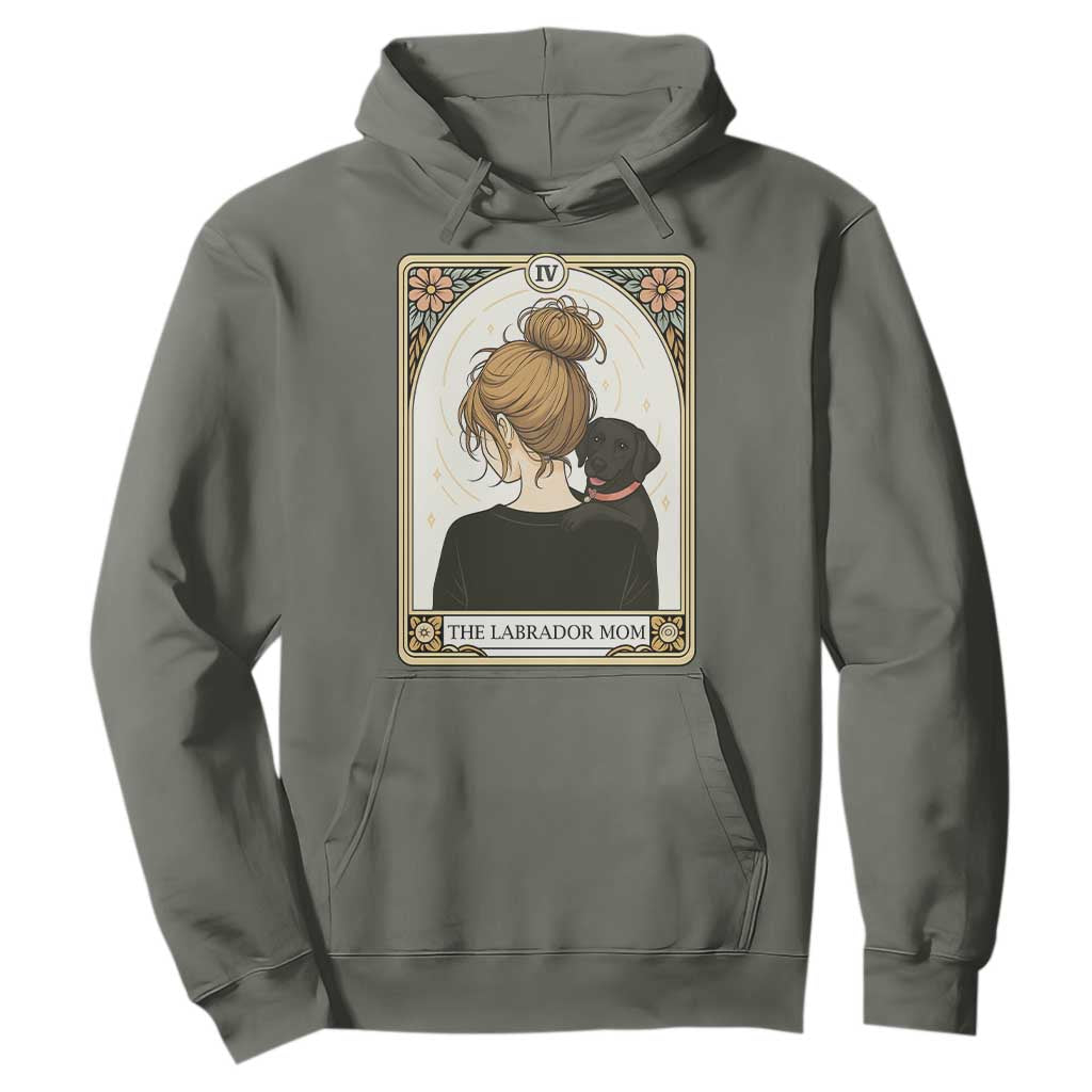 Black Labrador Mom Hoodie Funny Tarot Card Dog Lover Gift TS12 Military Green Print Your Wear