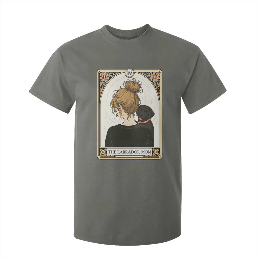 Black Labrador Mom T Shirt For Kid Funny Tarot Card Dog Lover Gift TS12 Military Green Print Your Wear
