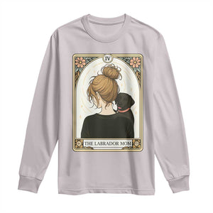 Black Labrador Mom Long Sleeve Shirt Funny Tarot Card Dog Lover Gift TS12 Ice Gray Print Your Wear