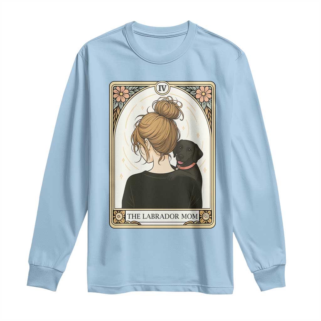 Black Labrador Mom Long Sleeve Shirt Funny Tarot Card Dog Lover Gift TS12 Light Blue Print Your Wear