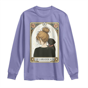 Black Labrador Mom Long Sleeve Shirt Funny Tarot Card Dog Lover Gift TS12 Violet Print Your Wear