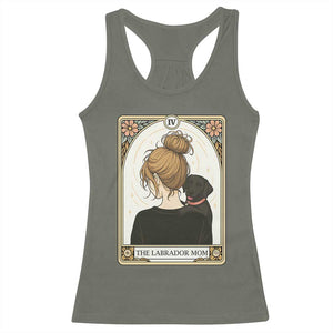 Black Labrador Mom Racerback Tank Top Funny Tarot Card Dog Lover Gift TS12 Military Green Print Your Wear