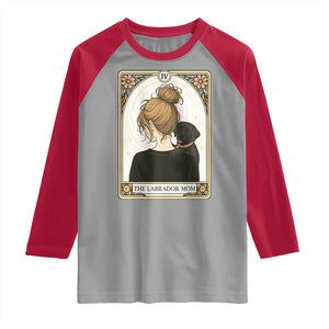 Black Labrador Mom Raglan Shirt Funny Tarot Card Dog Lover Gift TS12 Sport Gray Red Print Your Wear