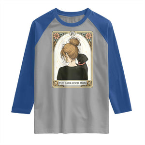Black Labrador Mom Raglan Shirt Funny Tarot Card Dog Lover Gift TS12 Sport Gray Royal Print Your Wear